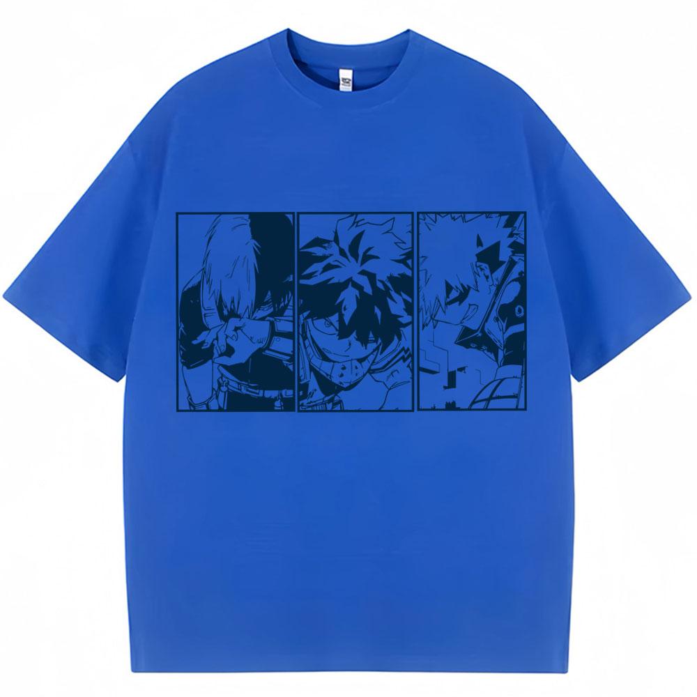Anime My Hero Academy Tshirt Toku Bakugou Katsuki Todoroki Tshirt Men Women Retro Harajuku Fashion Cotton Oversized Tshirt