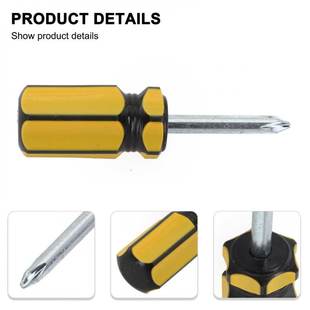 6mm Flat Head Screwdriver Short Handle High Torque for Precision Work