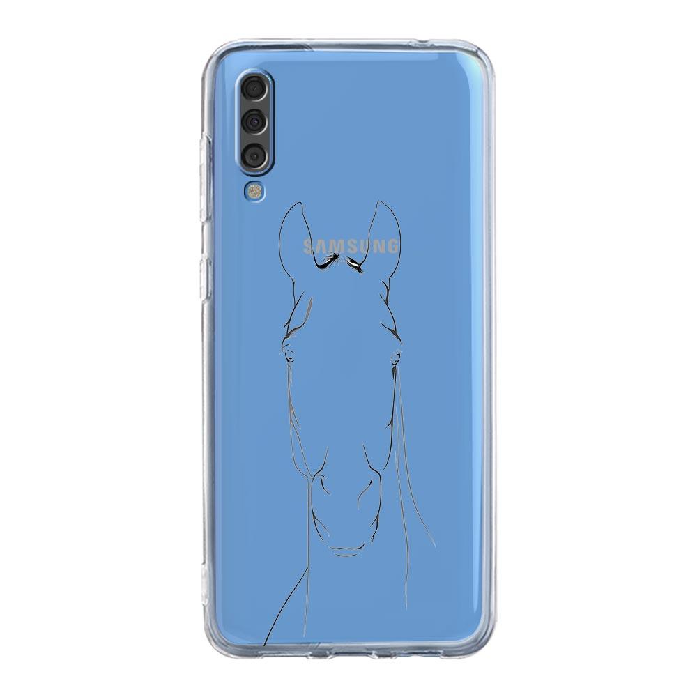 Phone Case For Samsung A14 5G A12 A22 A32 A34 A42 A52 A54 A50 A70 A72 A40 A20E A10S A20S A02S A04S Clear Cover Animal Art Horse