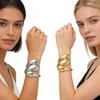 Exaggerated Personality Design Sense Metal Opening Multi-layer Wide Bracelet Women's Premium Sense Winding Bracelet Small Hand Arm Ring