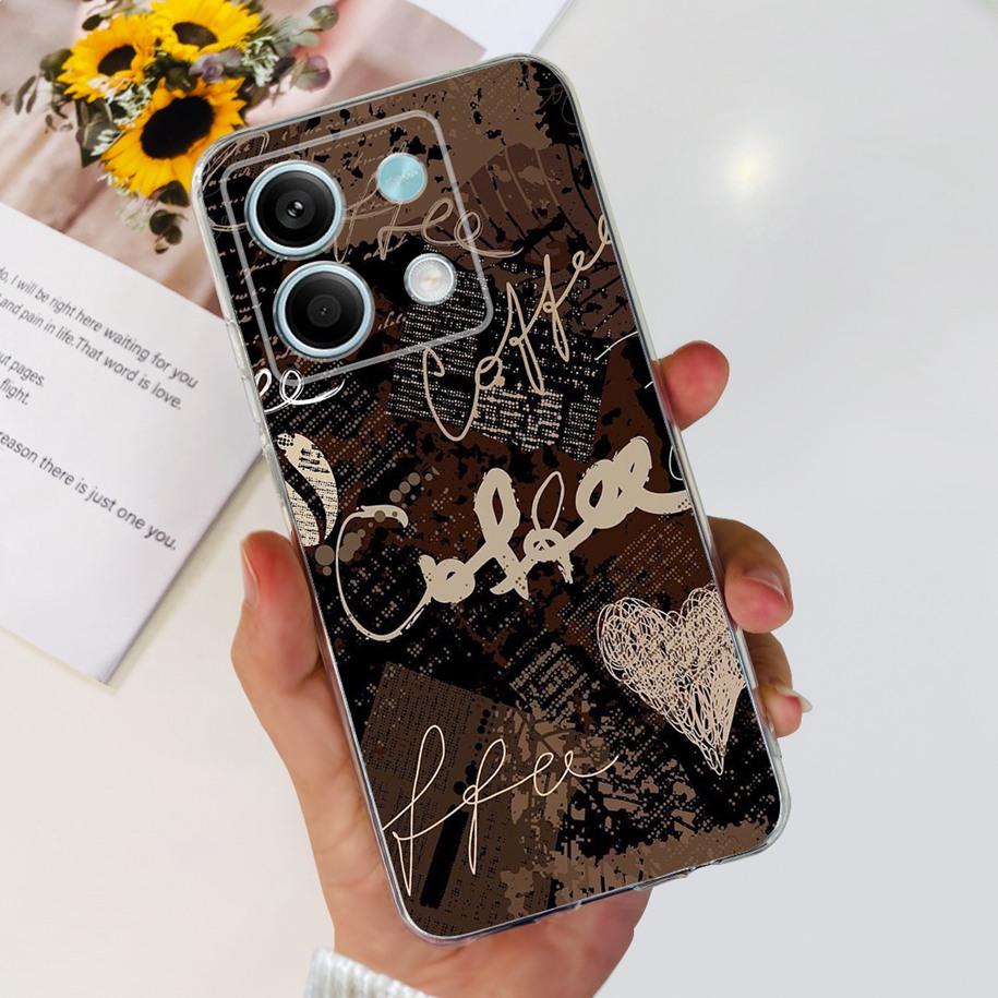 For Xiaomi Redmi Note 13 2024 Case Fashion Flower Soft Phone Case For Xiaomi Redmi Note 13 5G Soft Fundas Bumper Note13 4G Coque