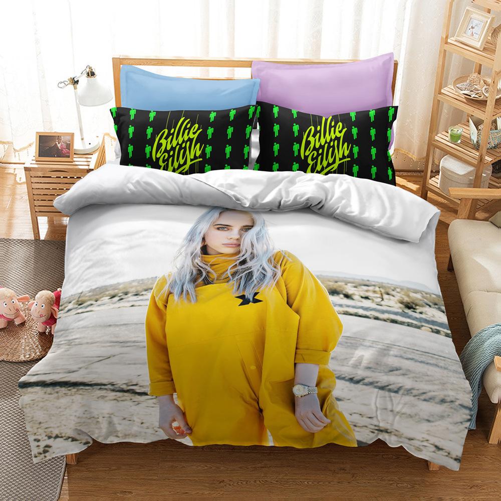 Dreiteiliges Heimtextil-Quiltset Vierteilig 3D-Digitaldruck Charakter Billie