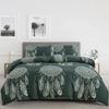 Light Grey Floral Duvet Cover Queen King, Microfiber Flower Plum Blossom Print Bedding Set Reversible Botanical Comforter Cover