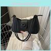 Trendy Minimalist Pu Shoulder Bag 2023 Summer New Pure Color Street Style Commuter Handbag