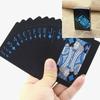 Premium Quality Black Plastic Poker Playing Cards Waterproof Magic Game Set