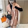 Premium Double-Sided Jacquard Houndstooth Scarf Wrap Women Winter Fall Warm Cotton Blend Shawl 185x70cm