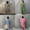 2021 European & American Leopard Print Rayon Beach Cover-up Robe with Belt
