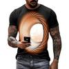 Verkaufs-Persönlichkeit Spaß Himmel Grafik T-Shirts Für Männer Neu Lässig Dreidimensionaler Wirbel Aufdruck Übergroß O-Ausschnitt T-Shirts