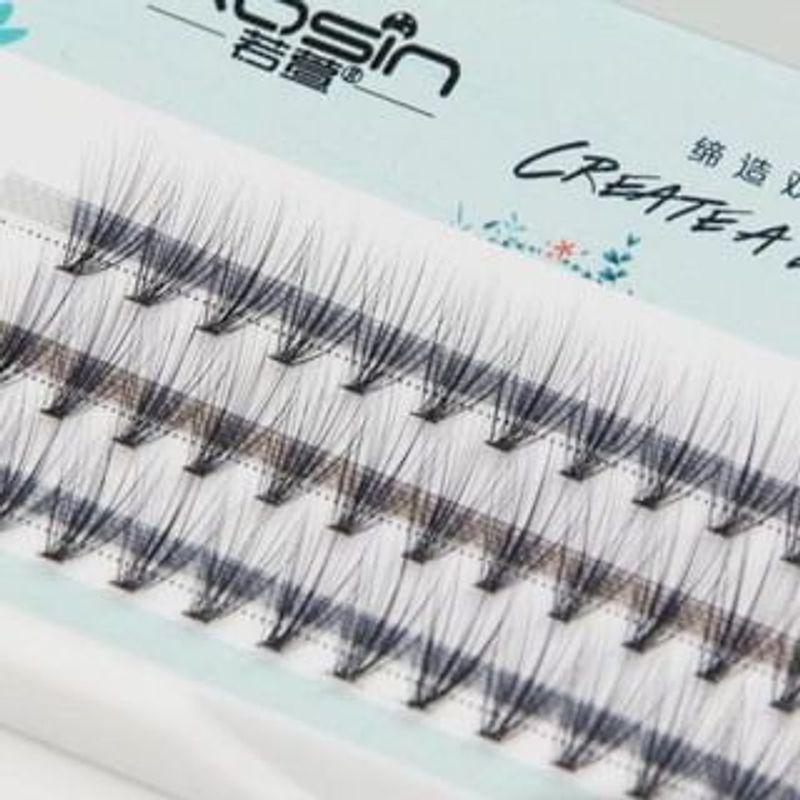 Fainie - Natural Wispy Cluster False Eyelashes Black - 11MM