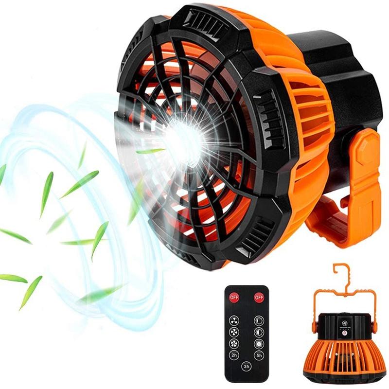 Buy LED Light USB Rechargeable Camping Fan With Remote at affordable