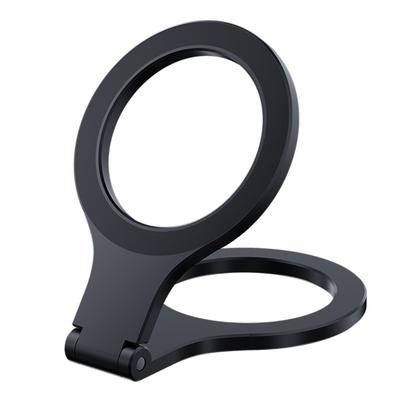 Portable Metal Phone Mount Adjustable Multiple Angle Magnetic Base Mobile Phone Rack for Content Creators Travel Office Use