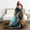 Mortal Kombat Knitted Blankets Fleece Sub Zero Scorpion Mk11 Retro Game Throw Blankets for Outdoor Travel Bedroom Quilt