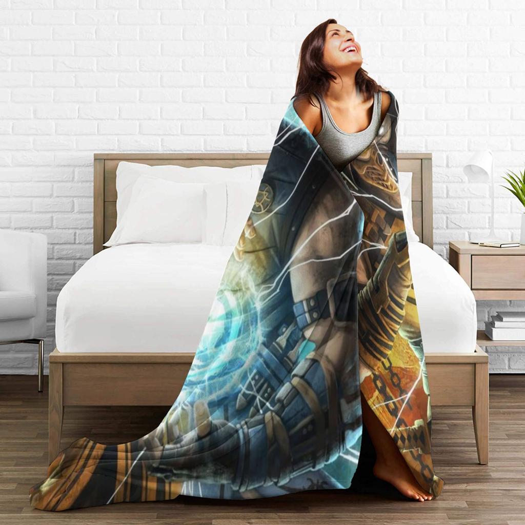 Mortal Kombat Knitted Blankets Fleece Sub Zero Scorpion Mk11 Retro Game Throw Blankets for Outdoor Travel Bedroom Quilt