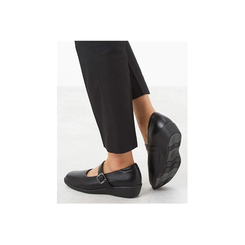 [Pansy] 4073 Office Pumps Shoes, 3E Width, Women's, Made In Japan, Strap, 22.5cm, Black