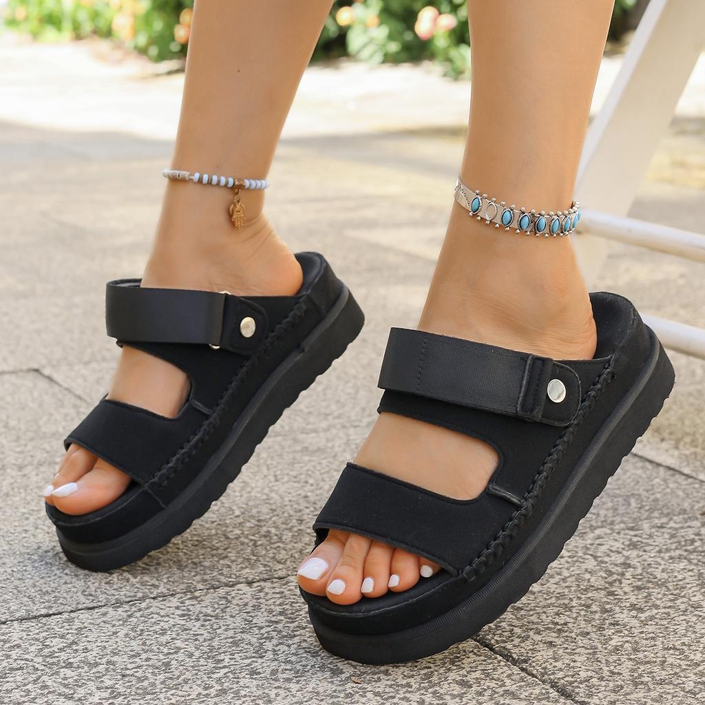 Fashion Women Roman Sandals Fashion Outdoor Platform Slippers Thick Sole Height Increase Shoes Women Summer Casual Comfortable Sandals