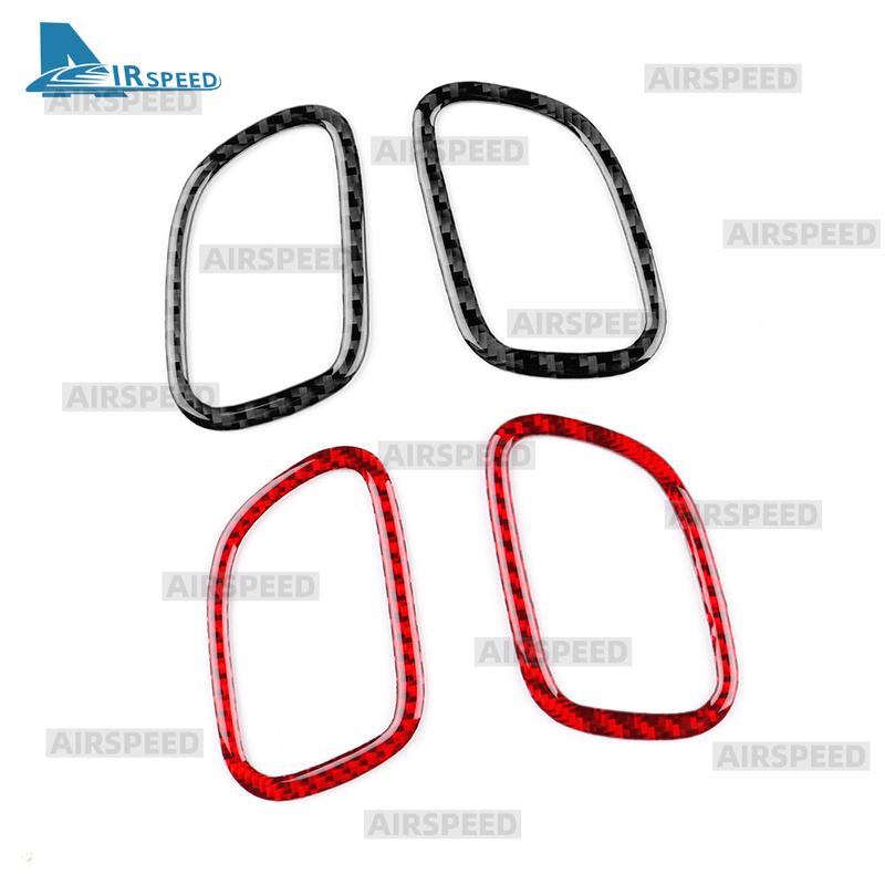 For Mercedes Benz SLK R172 2011-2016 SLC 2016- Car Dashboard Side Air Vents Panel Real Soft Carbon Fiber Trim Sticker