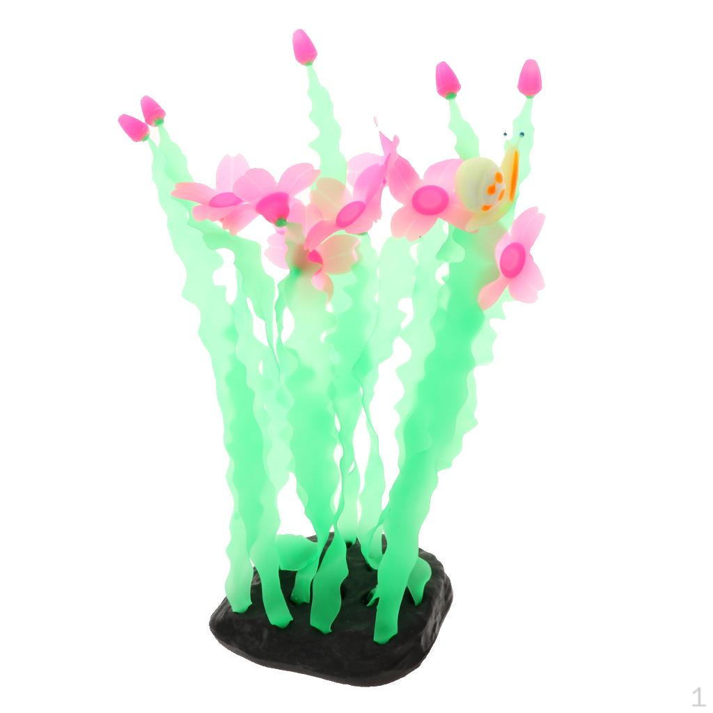 

Aquarium Plants Fish Tank Decorations Artificial Plastic красный