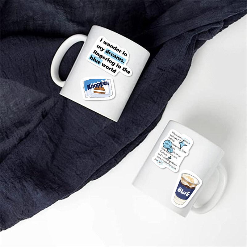 8 foi de autocolante pentru gustări, autocolante impermeabile pentru tort, cafea, sticle de apă, laptop, bagaje, skateboard, telefon