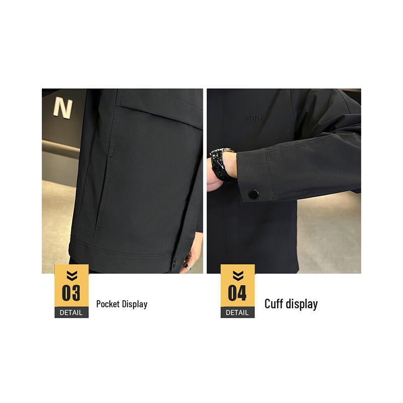 PLAYBOY Men's Spring and Autumn Casual Lapel Jacket
