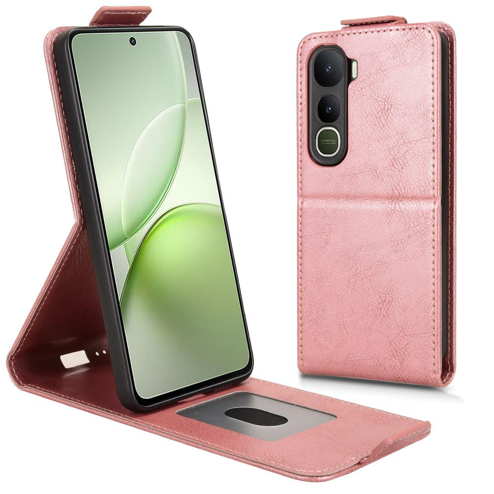 For Vivo Y400 5G Stand Case Magnetic Clasp Vertical Flip Leather Phone Cover with Card Holder