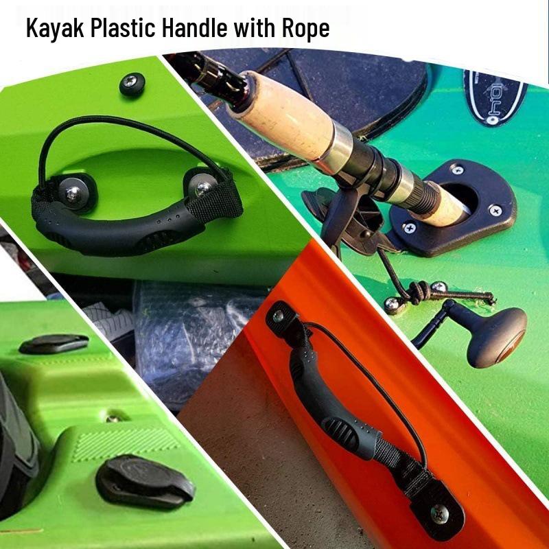 

Аксесуари для каяків: Гумова ручка з ПВХ з ременем та мотузкою для надувних човнів та рюкзаків Black Single Handle