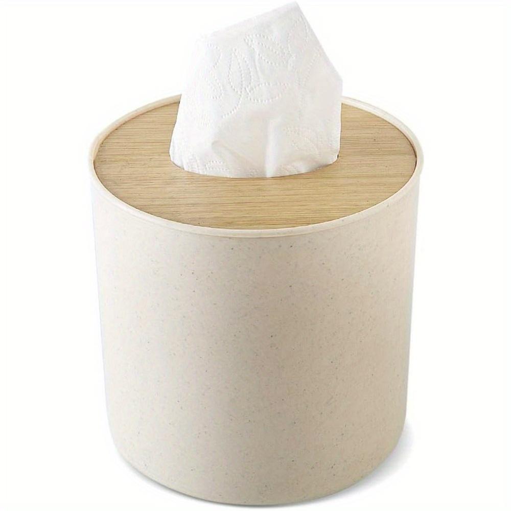 

Бамбуковый держатель для салфеток, Круглый деревянный диспенсер для рулона туалетной бумаги для ванной комнаты, Декоративная крышка для коробки с салфетками для ванной комнаты 1 шт.