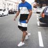 Summer Men T-shirt Sets For Male Sport Tracksuit Vintage Short Sleeve SHirt Shorts Pants Suit 3D Print Oversize Two Piece Outfit