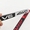 3D Zinc Alloy Logo V6 4WD Car Letters Rear Trunk Badge Sticker Emblem For Toyota Prado Land Cruiser 4Runner Auto Accessories