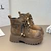 Retro Sassafras Small Thick-soled Tooling Martin Boots Children's Autumn 2025 New Maillard Versatile Short Boots