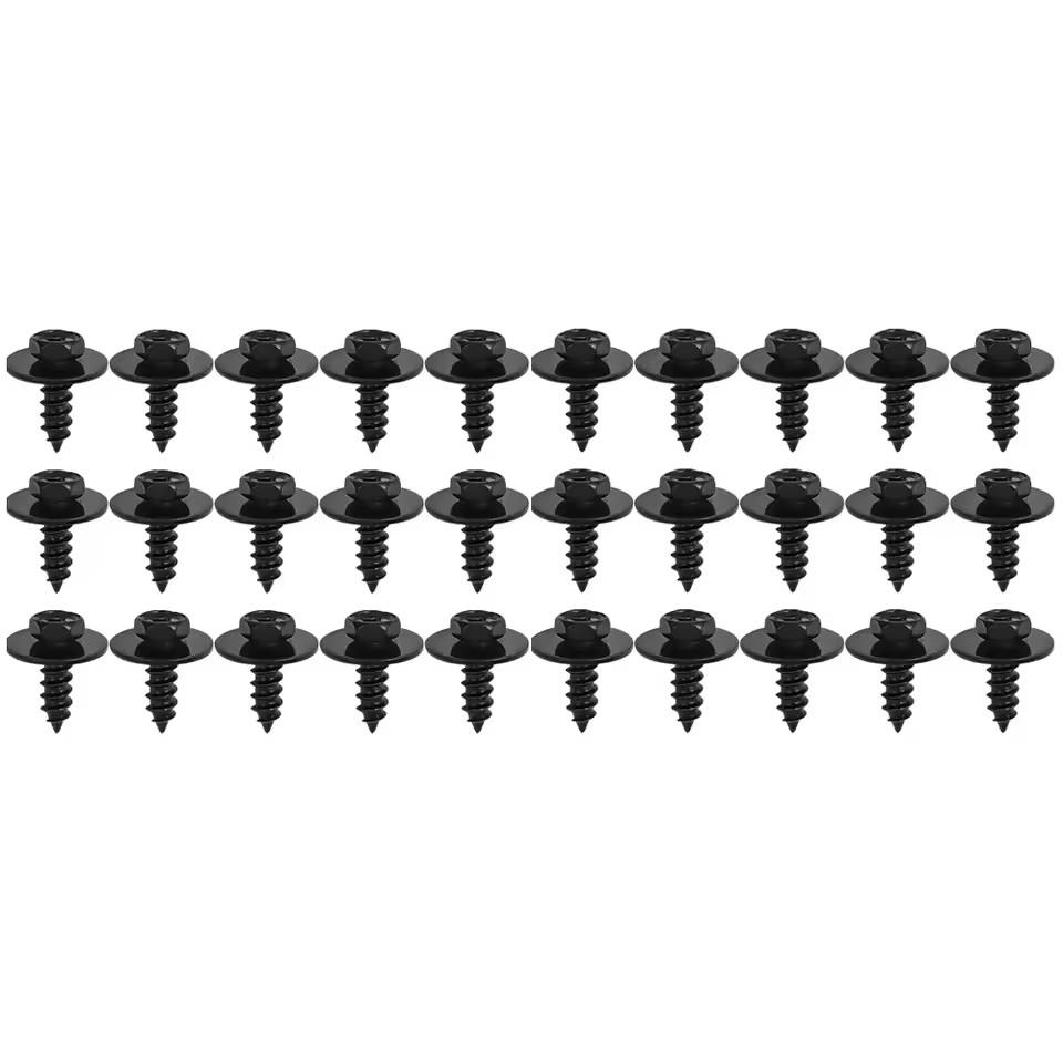 Car Bumper Self Tapping Screw Carbon Steel Auto Fender Mudguard Splash Guard Fastener Rivet Retainer Secure Fix Hardware Parts