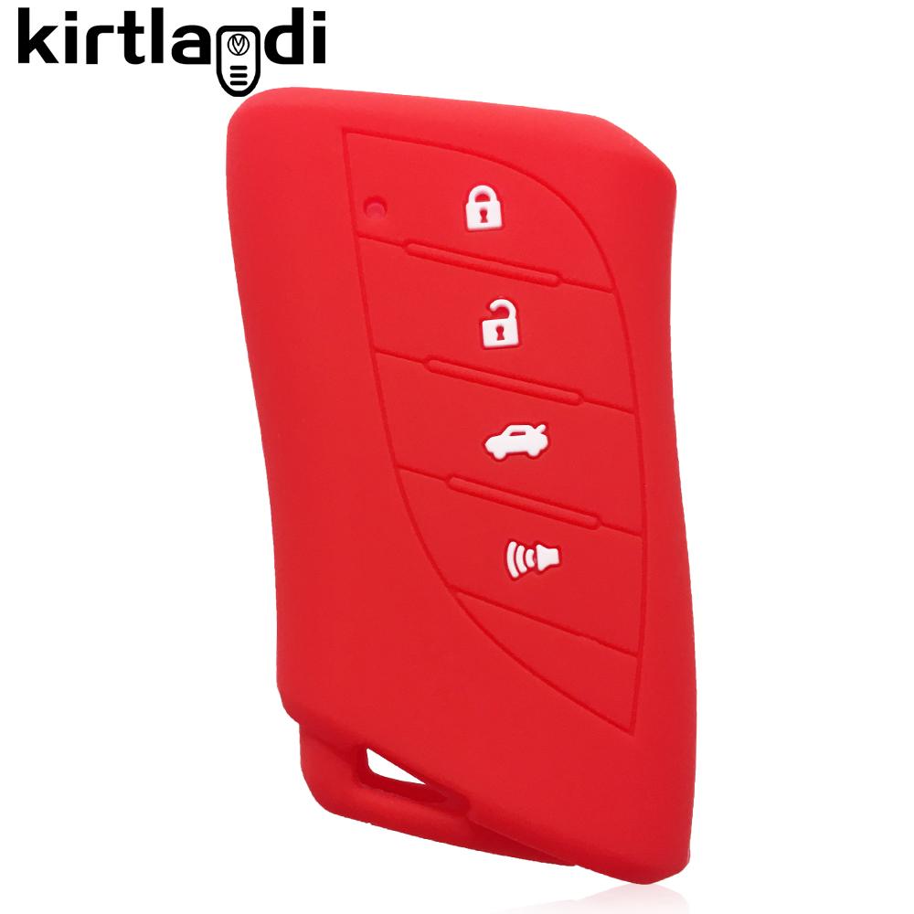 Silicone Key Case Car Key Cover Shell for Lexus ES NX GS RX UX250 UX260 ES350 2019 2020 3/4 Button Remote Key Holder Keychain