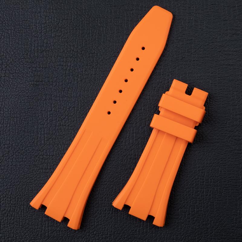 Soft Rubber Quality 26mm Width Watchband For 41mm Dail AP Strap For Audemars Belt Piguet Watch Band 15400/15500 Fold Buckle