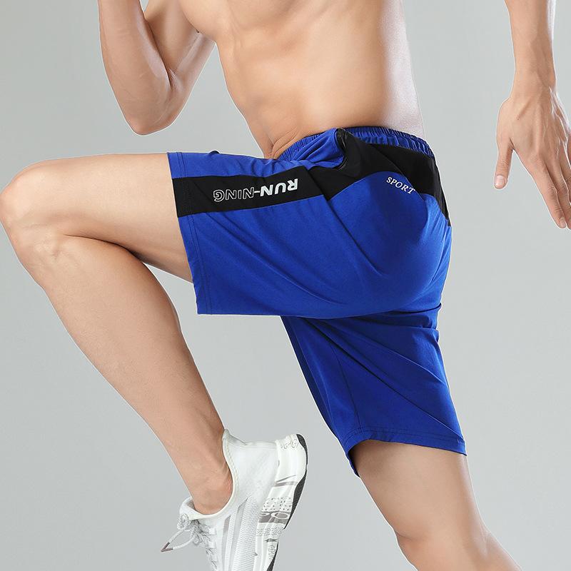 Elastic Waist Shorts Summer Men's Nylon Ice Silk Loose Casual Five-point Men's Shorts Running Fitness Quick-drying Sports Shorts