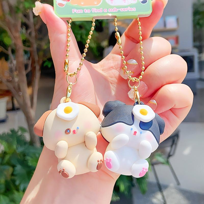 Raccoon Jinnew Puppy Resin Animal Key Holders Pendant With Closure Magnetic