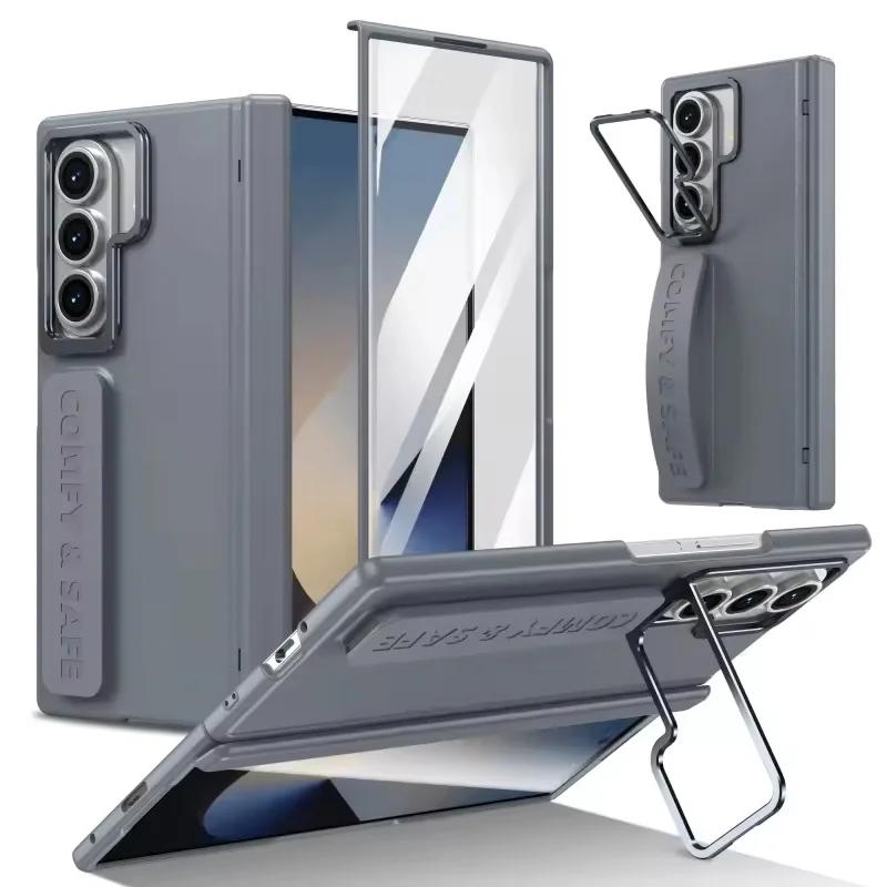Für Samsung Galaxy Z Fold 8 Ultra 7 6 5 4 3 Armband Scharnier Linsenhalter Hülle Äußerer Bildschirmschutz Glasfolie Stoßfeste Abdeckung