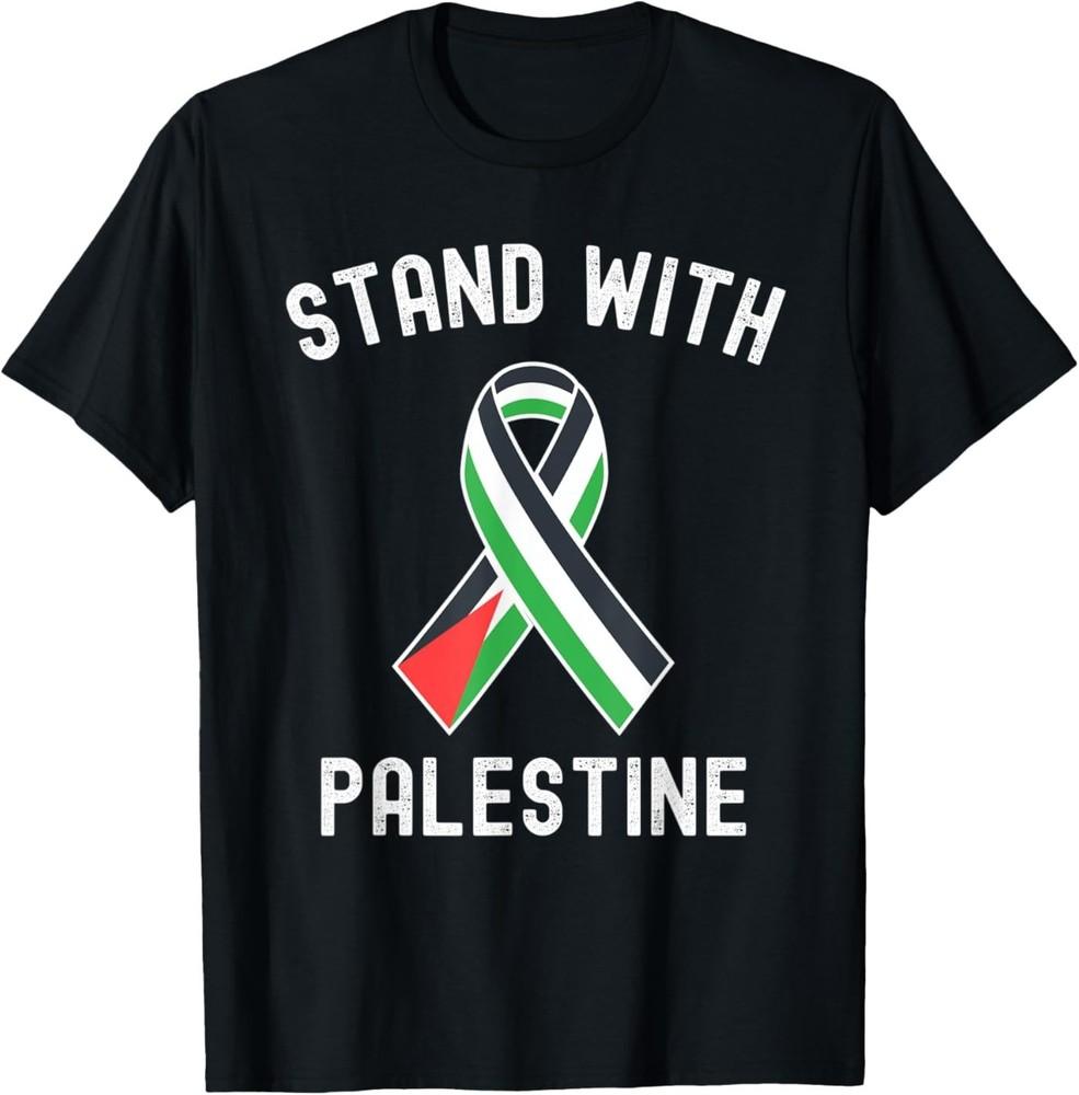 Футболка  Stand With Palestine  (Поддержи Палестину) Бесплатный Газа Унисекс Футболка S