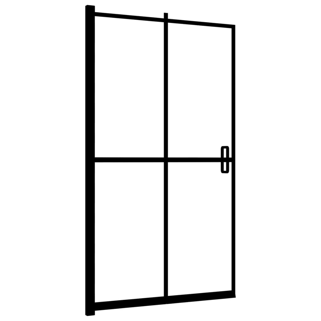 Faltbare Duschkabine, Esg, 80x140 cm, Schwarz