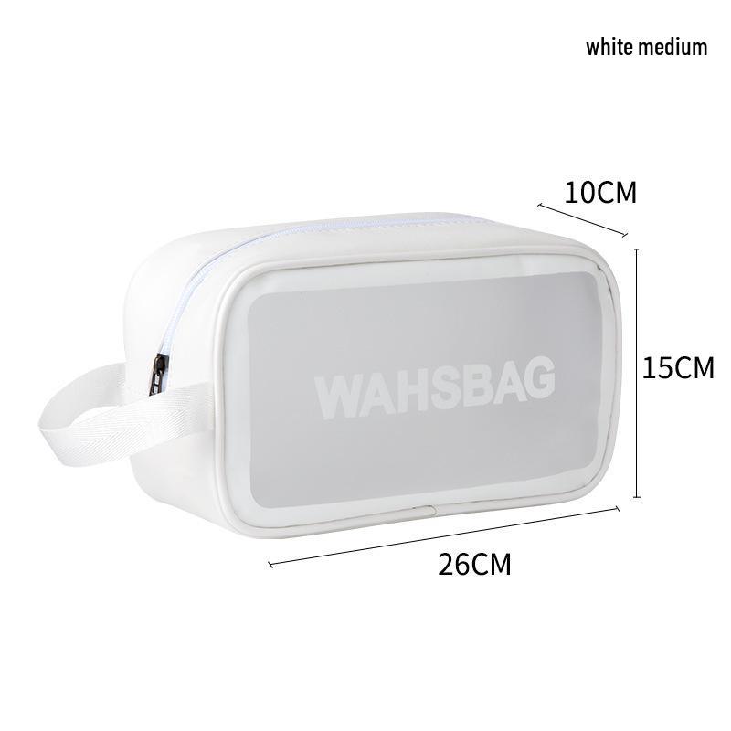Clear PVC Waterproof Makeup & Toiletry Bag - Large Capacity Portable Organizer