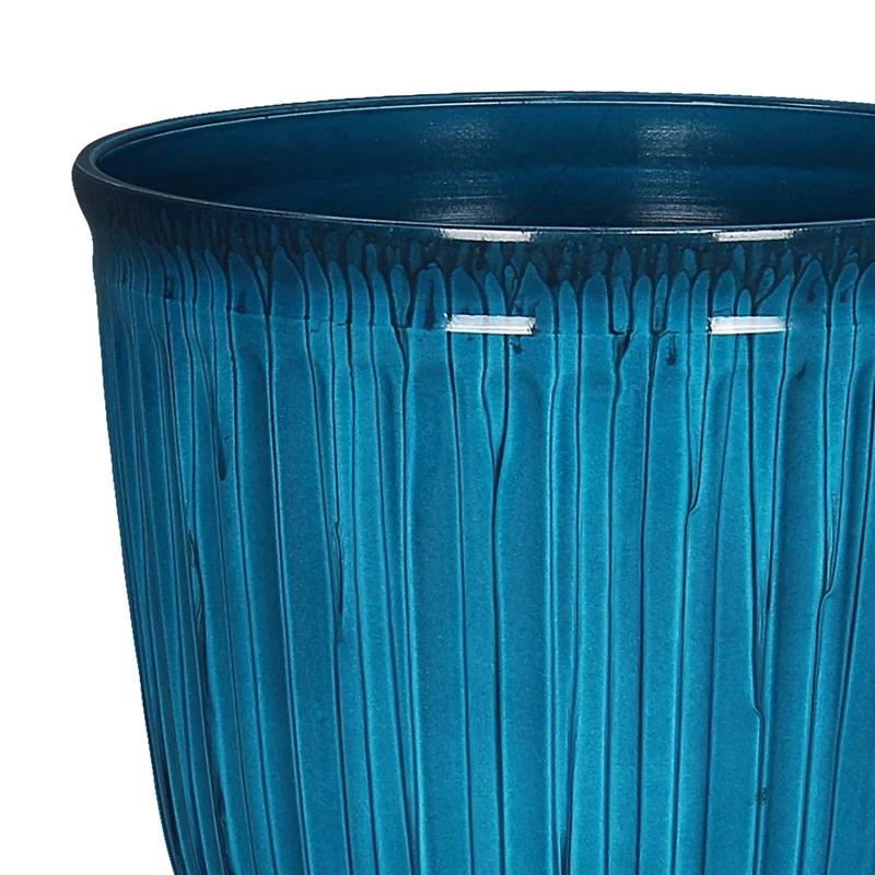 Runder Pflanztopf aus recyceltem Kunststoff mit Drainagelöchern UV-beständig Reißfest Innen- und Außenbereich Ideal Sukkulenten Blumen und