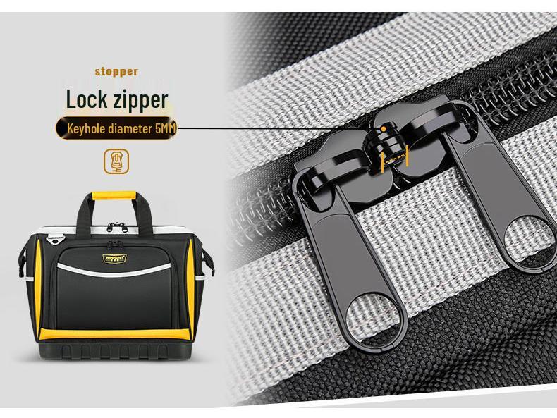 Durable Canvas Handheld Electrician's Tool Bag - Sturdy, Multifunctional for Repair & Woodworking