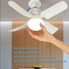 LED Light Bulbs Ceiling Fan With Light E27 Socket Remote Control Dimmable Wireless Fans Lighting For Bedroom Garage Kitchen