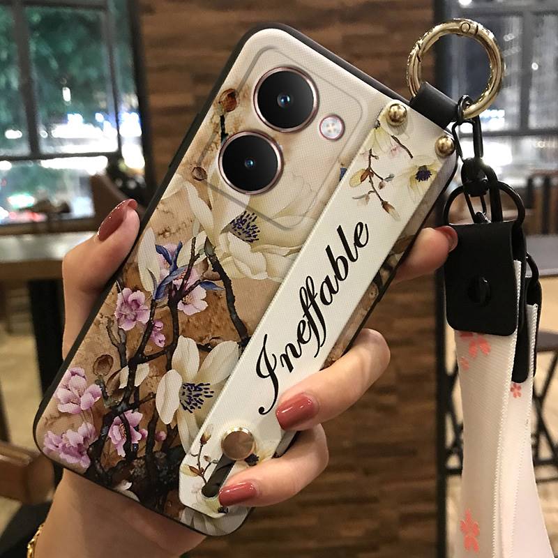 

Противопылевой Ударопрочный Чехол для Телефона Для Realme P3 Ultra 5G Защитная Задняя Крышка Водонепроницаемое Кольцо Противоударная Подставка Цветок Realme P3 Ultra 5G