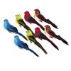 8 Pieces Birds Figurines with Clamp Photo Props Lawn Ornament