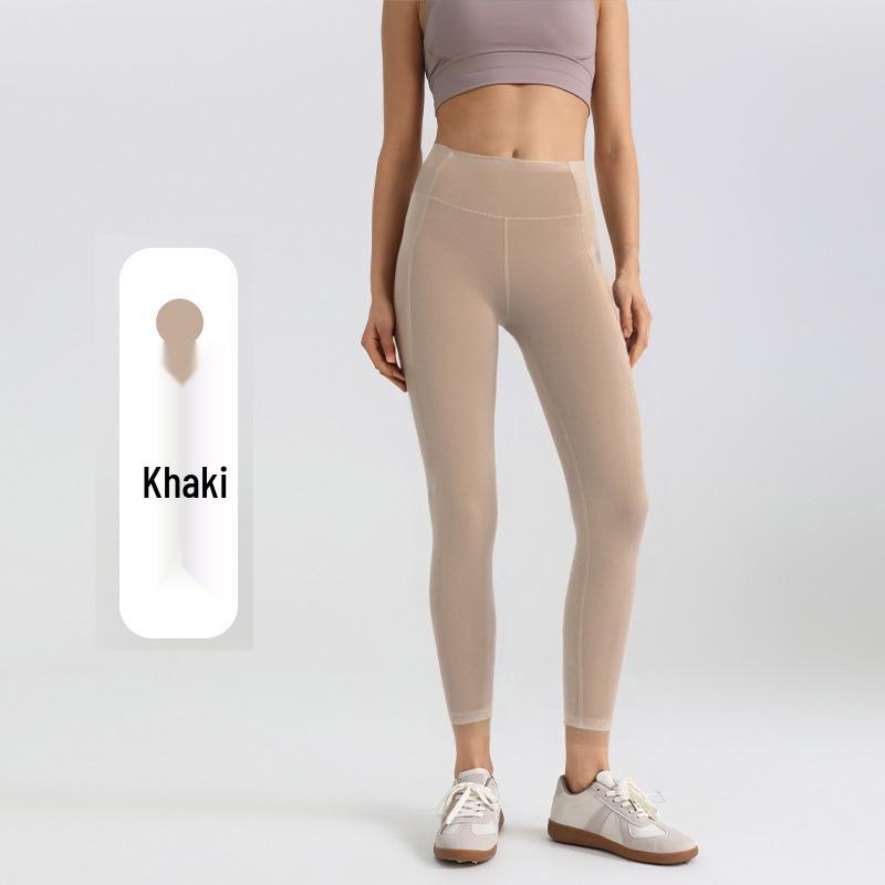 High-Waist Butt-Lift Yoga Pants with Side Pockets - Stretch Athletic Leggings for Women