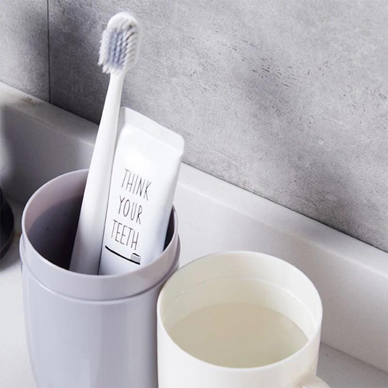 Travel Storage Mouthwash Cup Sealed Portable Toothbrush Containers Household Dustproof Toothpaste Storage Box Bathroom Tumblers