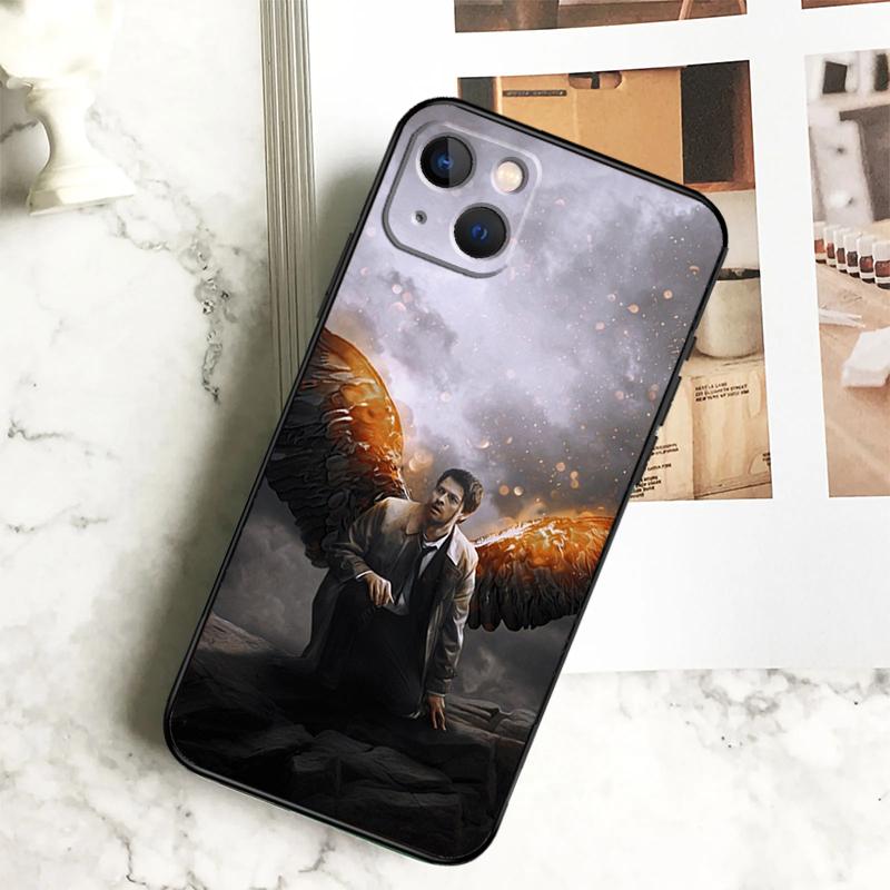 

Angel Castiel Supernatural Phone Case For iPhone 17 16 15 13 12 11 14 Pro Max Plus 12 13 Mini 16e 17 Air Cover Coque iPhone 17Pro MAX
