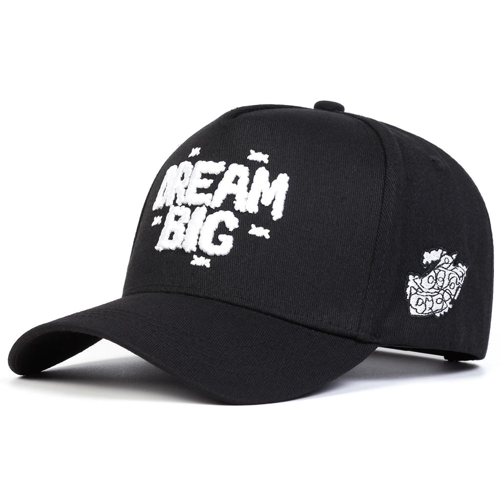 Unisex DREAM BIG Letter Embroidery Baseball Caps Spring Autumn Outdoor Adjustable Casual Hats Sunscreen Hat