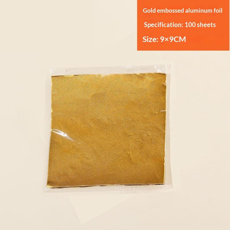 100 Sheets Gold Foil Candy Wrappers Square Gilded Aluminum Foil Paper Chocolate Wrappers Diy Decorations