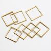 20pcs Gold Color Stainless Steel Square Frame Charms Pendants for Earrings Necklace DIY Jewelry Making Accessories Supplies