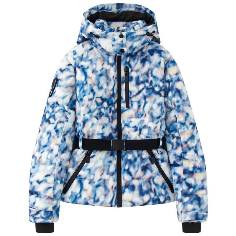 Mode 2025 Damen Ski-Serie Taillenbetonte Kapuzen-Tie-Dye-Pufferjacke Set Vielseitige Gepolsterte Oberbekleidung Perfekt zum Skifahren & für den Alltag